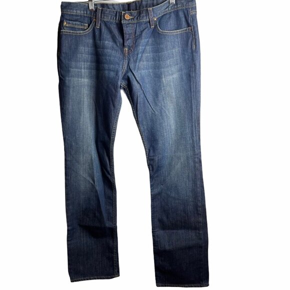 Luukaa Five Fellas Button Fly Jeans Mid Rise Women’s 10 Distressed Straight Leg - Picture 1 of 8